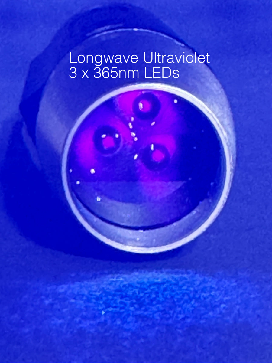 M12 Shortwave - Longwave UVC - UVA 255nm 365nm Ultraviolet Flashlight